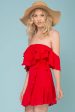 Audrina Ruffled Dress Red on Sale